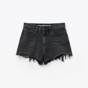 Alexander wang bite short in grey aged denim - NWOT